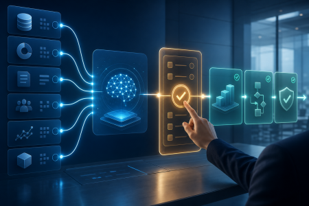 AI業務診断のチェックリスト｜経営者と責任者が確認する項目で行う評価判断の様子